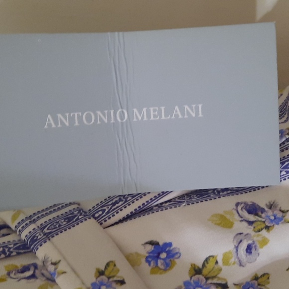 NWT ANTONIO MELANI BLUE BELTED ABYSS FLORAL/STRIPED ONE PIECE SWIMSUIT SZ L - Picture 4 of 16